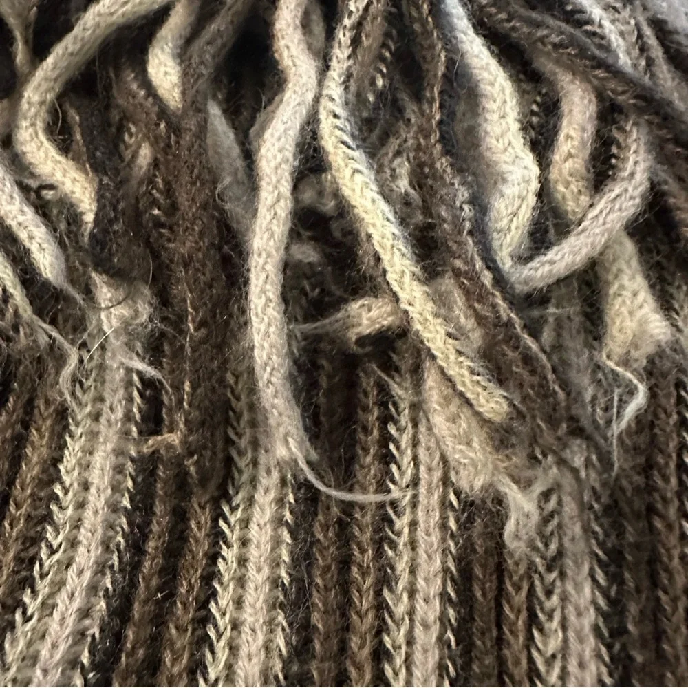 Joseph Abboud gray brown cream scarf